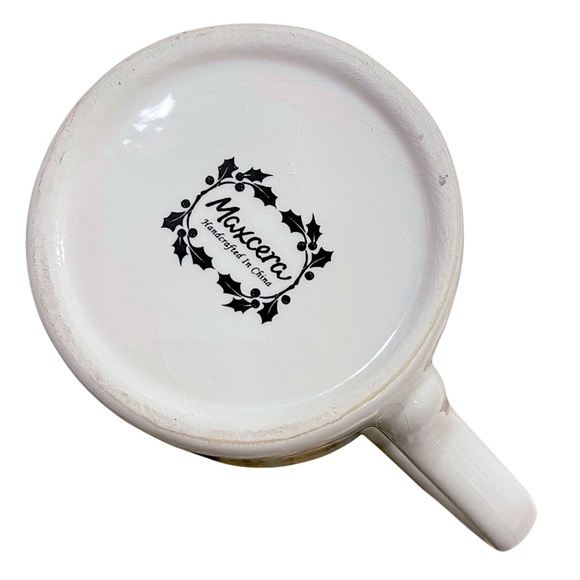 Vintage Extra-large 20 fl. oz. Maxcera Snowmen at Snowy Village Cabin Scene Mug - Picture 12 of 13